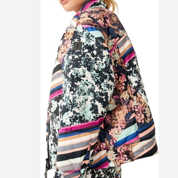 Free people coat Movement Bunny Slope Puffer Jacket NWT Black diamond print - Picture 2 of 7
